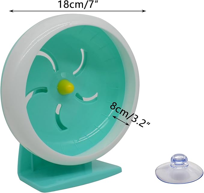 GKYZBB Hamster Wheel, 7 inch Silent Hamster Exercise Running Wheel with Stand,Pet Small Animals Exercise Running Toys,Adjustable Quiet Spinner for Guinea Pigs, Sugar Gliders, Gerbils-PawvioPets