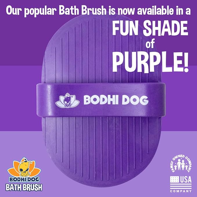 Bodhi Dog Shampoo Brush - Pet Grooming & Bath Supplies for Dogs and Cats - Bath Brush for Long & Short Hair - Premium Scrubber for Shower, Bathing & Massage (One Pack, Purple)-PawvioPets