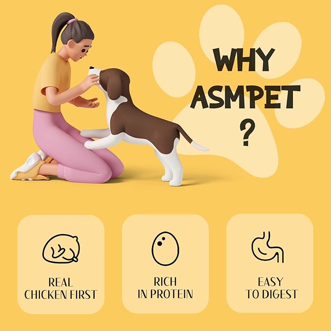 ASMPET Dog Treats Chews, Chicken Rings, Soft Chewy Snacks for Training Rewards 10.6 oz-PawvioPets