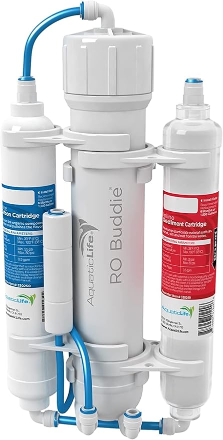 Aquatic Life RO Buddie 3-Stage Hydroponic Reverse Osmosis Water Filter System RO Filtration Unit, 75 GPD-PawvioPets
