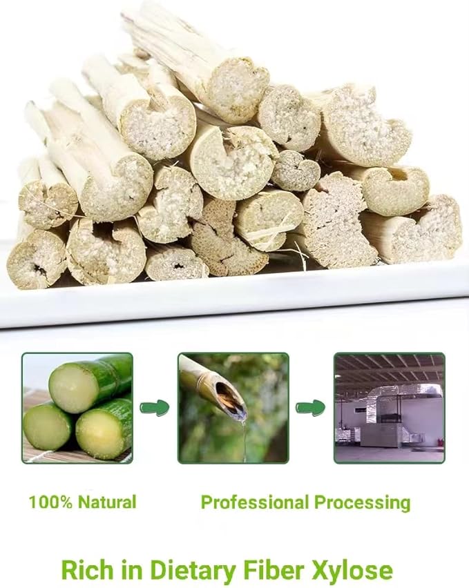 300g Snacks Sweet Bamboo Chew Toy for Rabbits Chew Sticks for Hamster Chinchilla Guinea Pig,Molar Treats Snack for Small Animals-PawvioPets