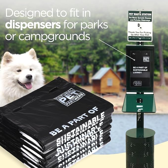 Commercial Pull-Strap Header Dog Poop Bags, 38% USDA Certified Plant-Based, Leak-Proof and Tear Resistant, For Parks, Apartments, and Public Pet Waste Stations, (3,200 Count)-PawvioPets