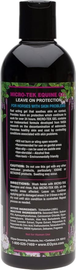 EQyss Micro-Tek Equine Itch Relief Gel - Soothes Irritated Skin, Stops Itching, Scratching, Rubbing - for all Horses, Ponies, Mares, Foals (16 oz)-PawvioPets