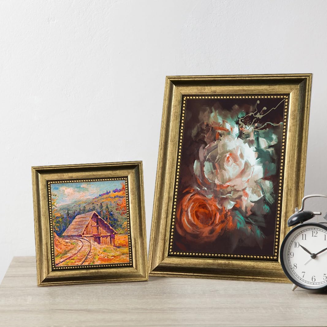 8x10 Picture Frame,Ornate Finish Photo Frame Farmhouse Rustic Vintage Distressed Bronze Photo Frame for Wall or Tabletop Display Family Friends Wedding Gift