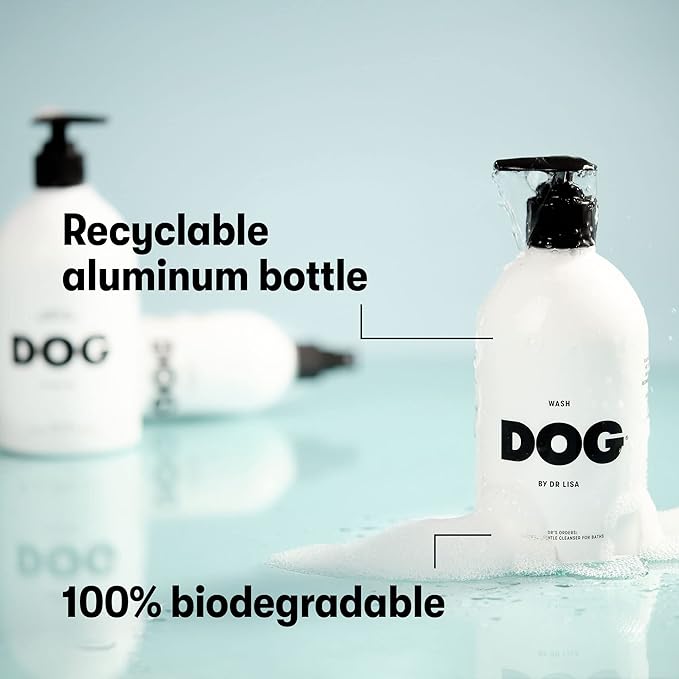 DOG by Dr. Lisa - Wash - Natural Dog Gentle Cleanser - for Baths, Showers - Plant-Based Essential Oils - Vegan - 16.9oz-PawvioPets