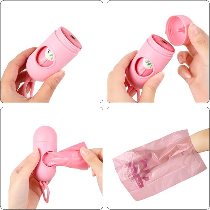 ECO-CLEAN 360 Count Dog Poop Bags with Dispenser, Leak-Proof, Cherry Blossom scented-PawvioPets