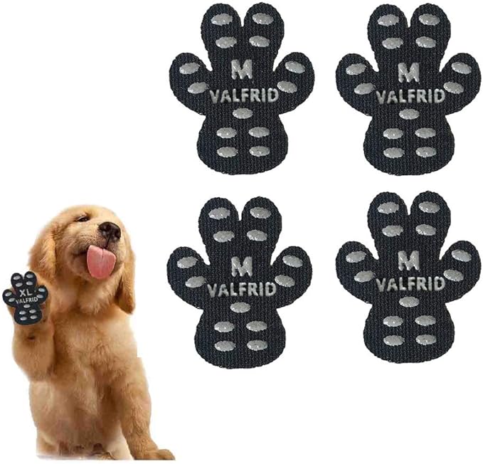 Dog Paw Protector Anti-Slip Grips to Keeps Dogs from Slipping On Hardwood Floors,Disposable Self Adhesive Resistant Dog Shoes Booties Socks Replacement M 24 Pieces-PawvioPets