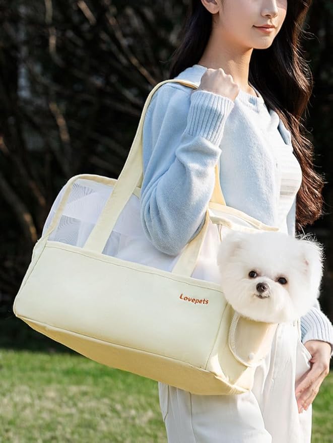 Dog Purse Carrier for Small Dogs Cat Kitty Puppy Rabbit Bunny Dog Cat Bag Carrier for Animals up to 22lbs Soft Sided, Collapsible Pet Carrier Sling for Outing Travel Vet-Sky Blue-PawvioPets