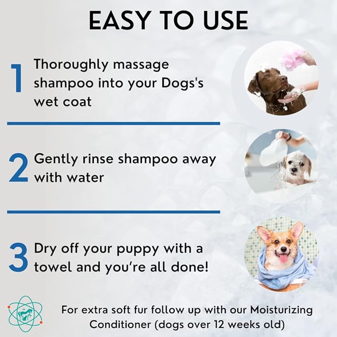 16 floz 5 in 1 Dog Shampoo for Itchy Skin - Sensitive Skin Dog Shampoo for Smelly Dogs - Dog Shampoos & Conditioners - Made in The USA-PawvioPets