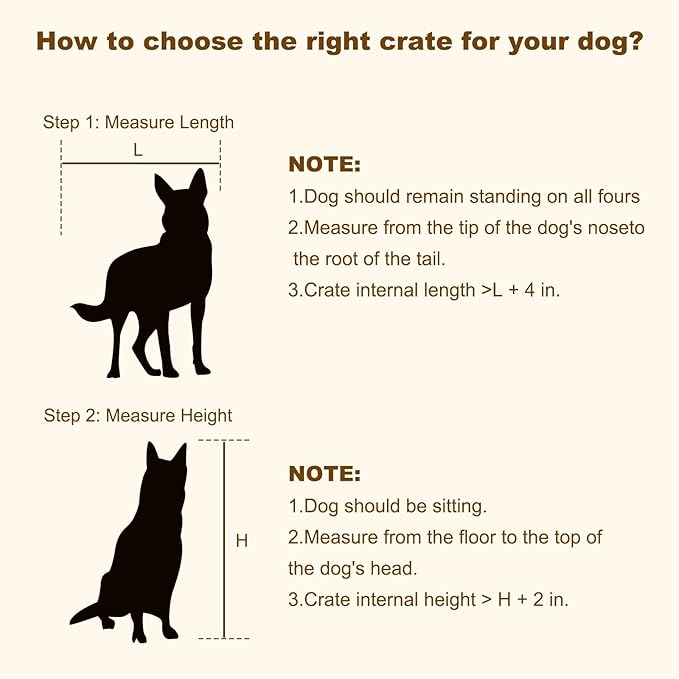 EasyCom Heavy Duty Dog Kennel Indoor with Name Tag, XXL Dog Crate Furniture for Large Dogs, Double-Doors Sturdy Dog Cage for Anxiety Dog, Decorate House as TV Stand, End Table, Bedside Table-PawvioPets