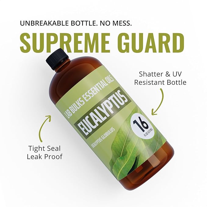 Eucalyptus Essential Oil (2 Pack) for Diffusers, Home Care, Candles, Aromatherapy, 16 oz Bulk Bottle, Eucalyptus Oil Spray-PawvioPets