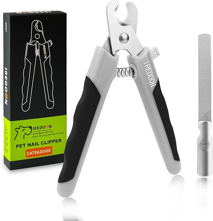 Dog Nail Clippers and Trimmers with Nail File, Ultra-Sharp 4CR13 Stainless Steel Blades Pet Grooming Nail Clippers for Small Medium-Large Breeds-PawvioPets