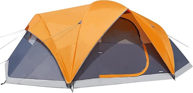 Amazon Basics Camping Tent, 3-Season Dome Design with Rainfly-PawvioPets