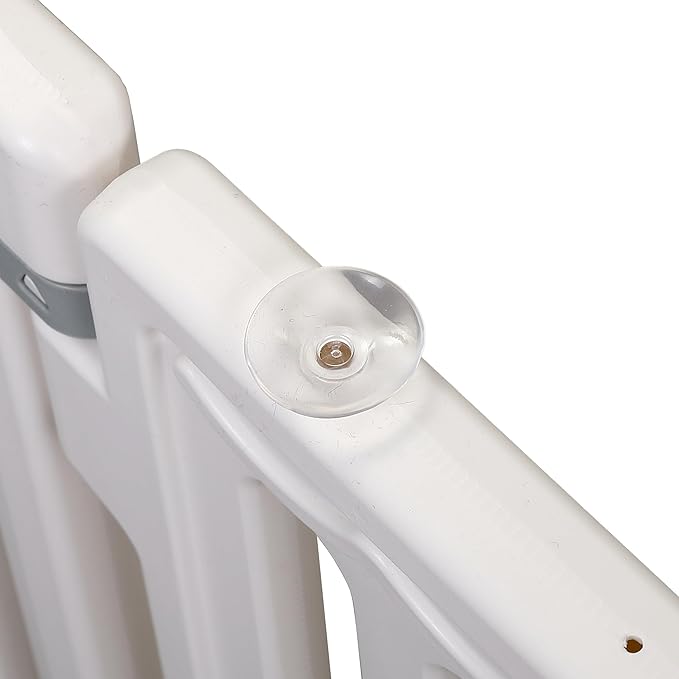 BIRDROCK HOME Dog Playpen w/Door, 8 Panel, 25.6in H | Strong Plastic, Non-Slip Puppy Playpen, Secure Pet Gate | Indoor Outdoor Fence | Configurable Panels | Small Pets - White-PawvioPets