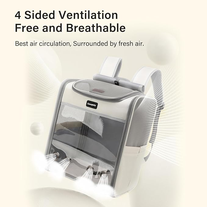 Cat Carrier Backpack,Cat Carrier with Window Blind，Cat Backpack for Small Cats Dogs, Safety Straps, Collapsible, Breathability,Designed for Travel, Hiking, Outdoor,Car-PawvioPets