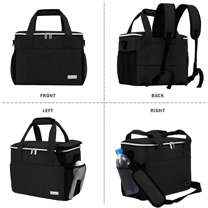 BAGLHER Dog Travel Bag Backpack Pet Supplies Backpack Pet Accessories Storage Bag 5-Piece Set with Shoulder Strap 2 Lined Pet Food Containers 4 Foldable Feeding Bowls Essential Kit for Pet Travel-PawvioPets