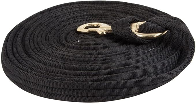 Dura-Tech Cushion Lunge Line for Horses | Stable Use & Horse Training | Horse Lunge Line with Snap | Durable Horse Lead Rope | 30 Foot Length | Replaceable Brass Snap-PawvioPets