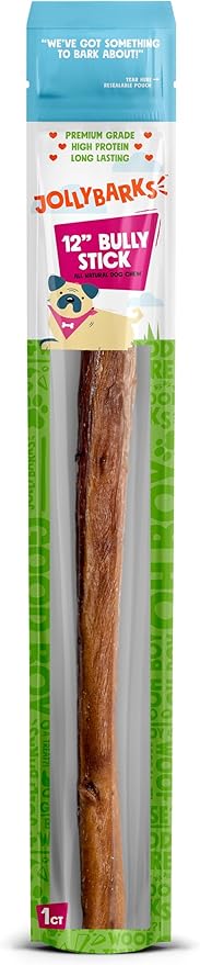 Bully Sticks for Small Dogs | All Natural, Single Ingredient Bully Sticks for Puppies to Medium Dogs (12" Stnd Bully Sticks - 1pk)-PawvioPets