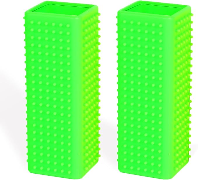2pcs Pet Dog Cat Hair Remover, Pet Hair Removal Tool, Hollow Cleaner Brush for car，Interior, Furniture, Sofa (green and green)-PawvioPets