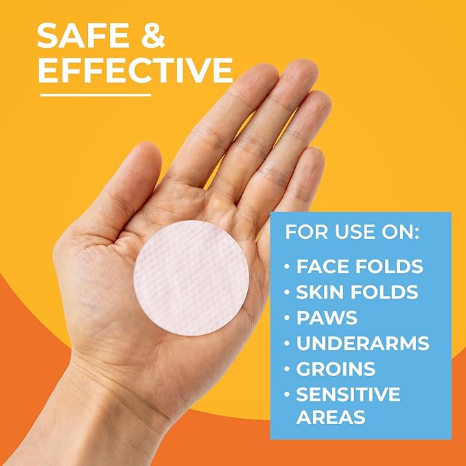 Antibacterial & Antifungal Medicated Wipes for Dogs and Cats – 100 Count - Chlorhexidine Wipes with Ketoconazole for The Treatment of Rashes, Skin Infections, Itchy Paws, and Pet Acne-PawvioPets