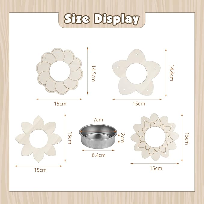 Fennoral 4 Pack Bird Feeder Kits for Kids Make Your Own Bird Feeders Wooden Arts and Crafts for Kids Ornaments DIY to Paint Bird Feeders Craft for Spring Winter Garden Outdoor Activities Project-PawvioPets