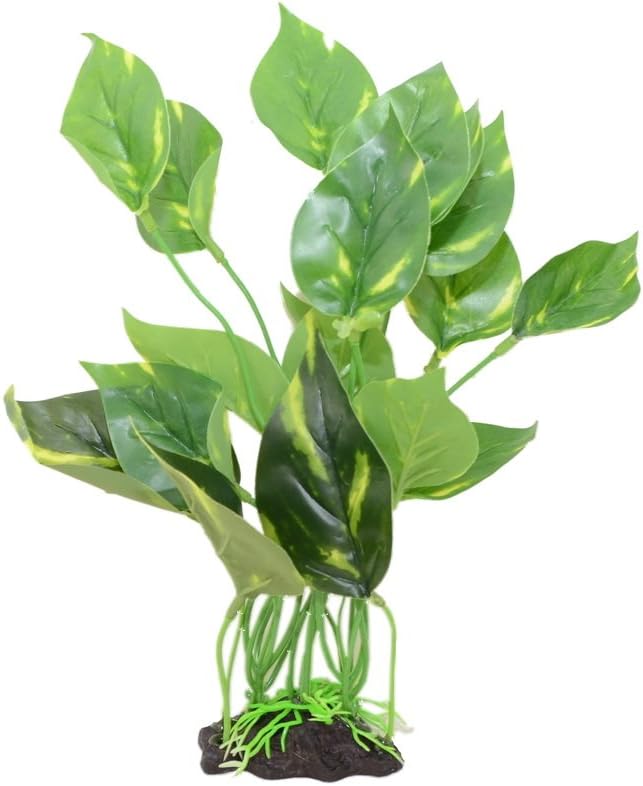 CNZ® Aquarium Fish Tank Green Lifelike Underwater Plastic Plant Aquatic Water Grass Decor (Small, 10-inch)-PawvioPets