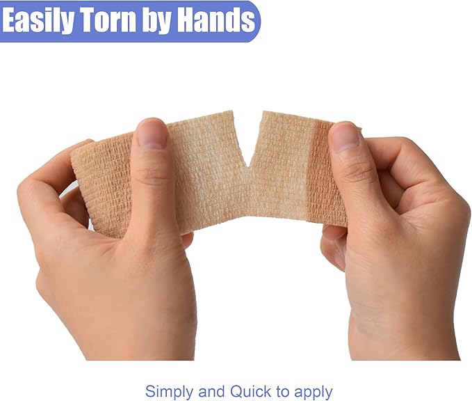 9 Pack 2" x 5 Yards Self Adhesive Bandage Wrap Self Stick Wrap for Ankle, Wrist, Finger, Sports, Breathable Cohesive Vet Tape for Pets (Multi Colors)-PawvioPets