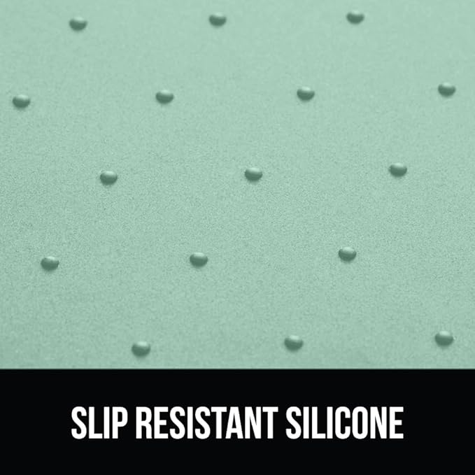 GORILLA GRIP 100% Waterproof Raised Edge BPA Free Silicone Pet Feeding Mat, Dog Cat Food Mats Contain Spills Protects Floors, Placemats for Cats and Dogs Water Bowl, Pets Accessories 28x18 Mint-PawvioPets