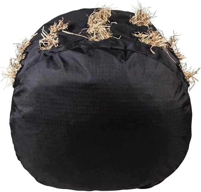 Dura-Tech Full Bale Hay Sack | Color Black | Horse Stable Essential | Full Bale Capacity | Slow Feed Design | Durable 1200D Fabric | Easy Hanging-PawvioPets