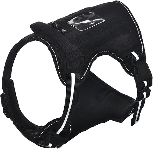 Amazon Basics No Pull Dog Harness, Adjustable Front Clip, Tactical Vest, X-Large, Black-PawvioPets