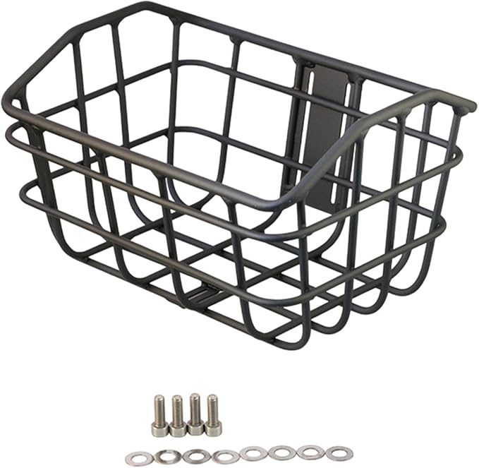 Basket Black Front Sturdy Construction Aluminum Alloy Large Capacity Accessories Cargo Container for Pet Transport-PawvioPets