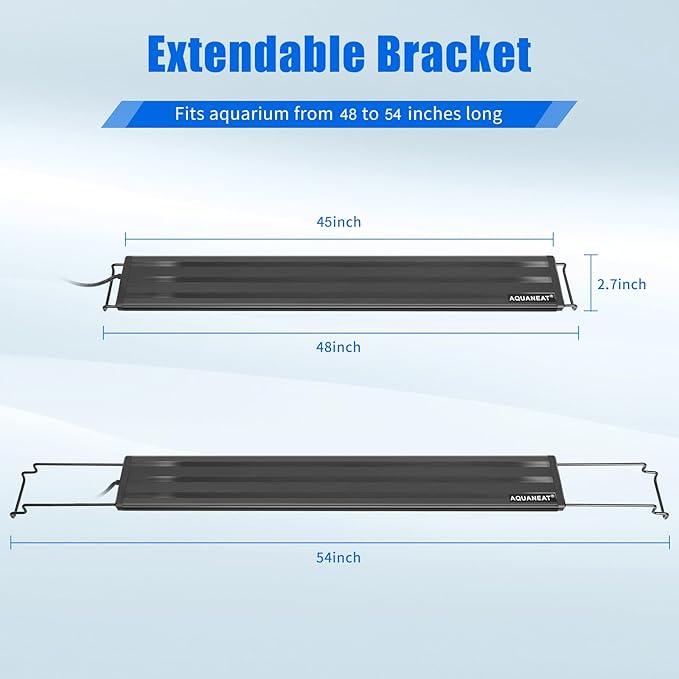 AQUANEAT LED Aquarium Light Full Spectrum for 48 Inch to 54 Inch Fish Tank Light Fresh Water-PawvioPets