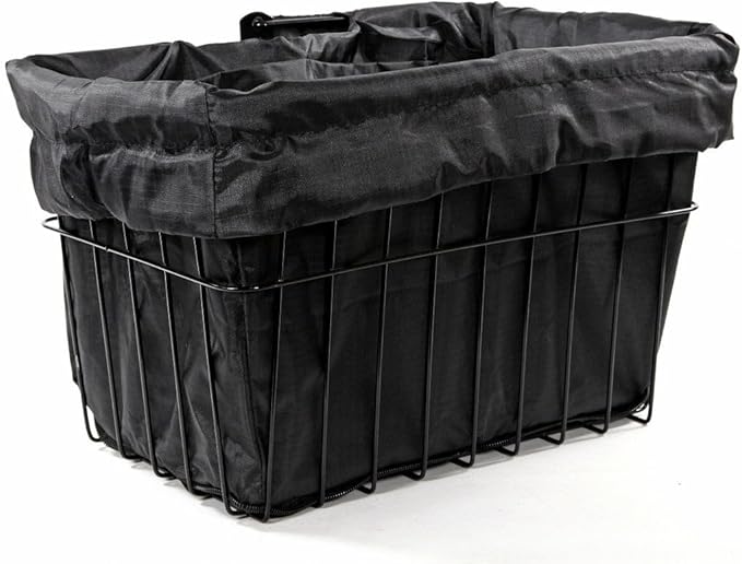 Cruiser Candy Bike Basket Liner Waterproof, Universal Fit for Most Bike Baskets, Stylish 2in1Tote, Bike Basket Cover, EBiKE Front Wire Or Wicker Bike Baskets Fits Up to 15x12x10-PawvioPets