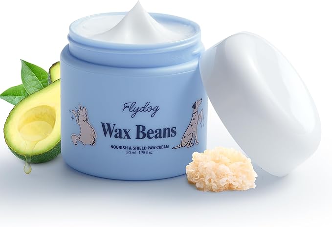 Flydog Wax Beans Fragrance-Free Pet Paw & Nose Balm Cream – Moisturizing, Soothing & Repairing Dry, Cracked Pads for Dogs, Cats & Small Animals, Avocado Oil Multi-Purpose Paw & Nose Protector, 50ml-PawvioPets
