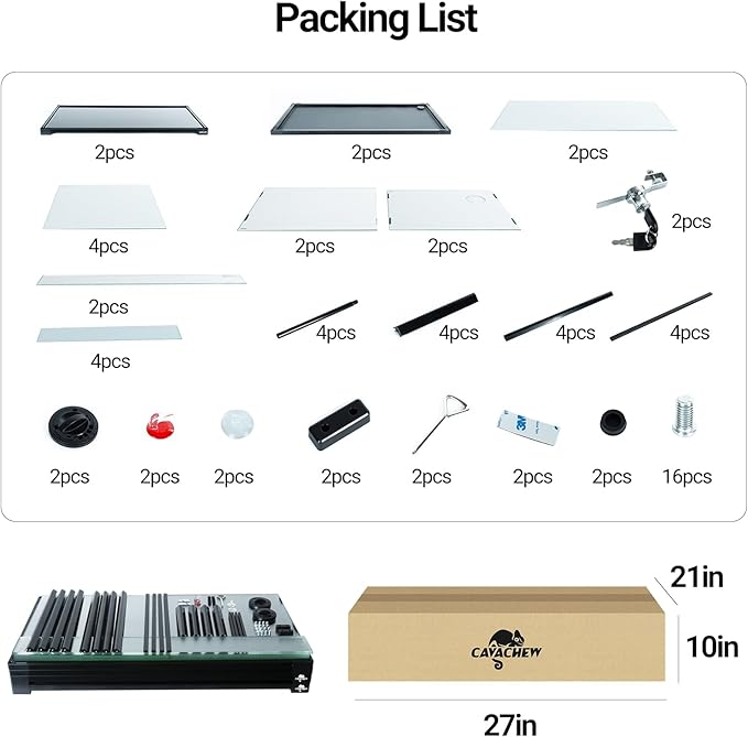 Double Stacked Reptile Tank, 24" x 18" x 44" Tall Reptiles Terrarium, Front Opening, Full Vision, Knock Down, 2 Pack 34 Gallon Glass Cage for Reptile, Bearded Dragon, Lizard, Snake, Gecko-PawvioPets