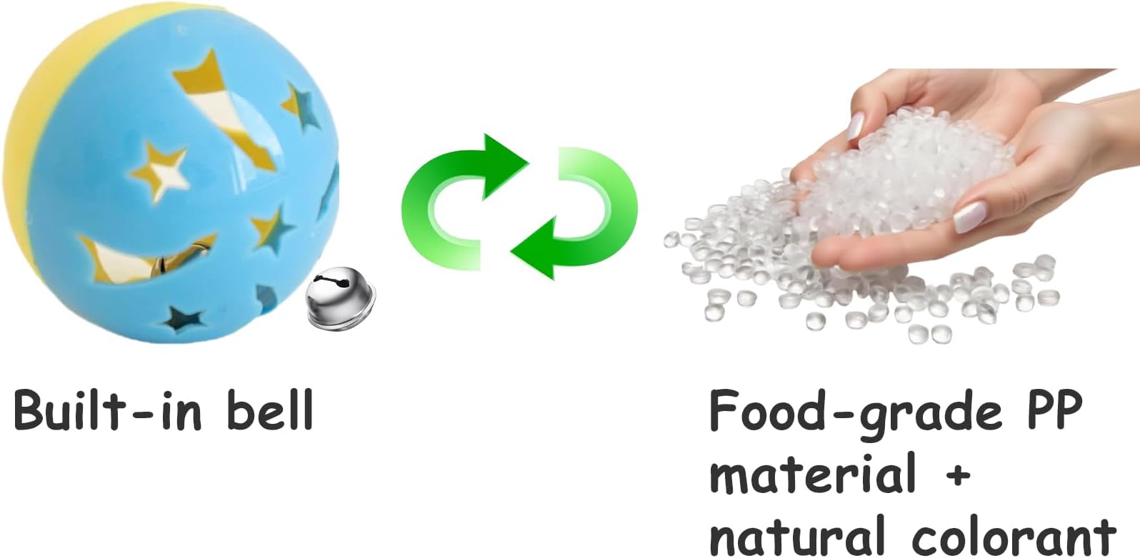 5-Piece Cat Toy Balls with Bells for Kittens and Indoor Cats, Over The Moon(1.5'', Basic Cat Toy Set)-PawvioPets