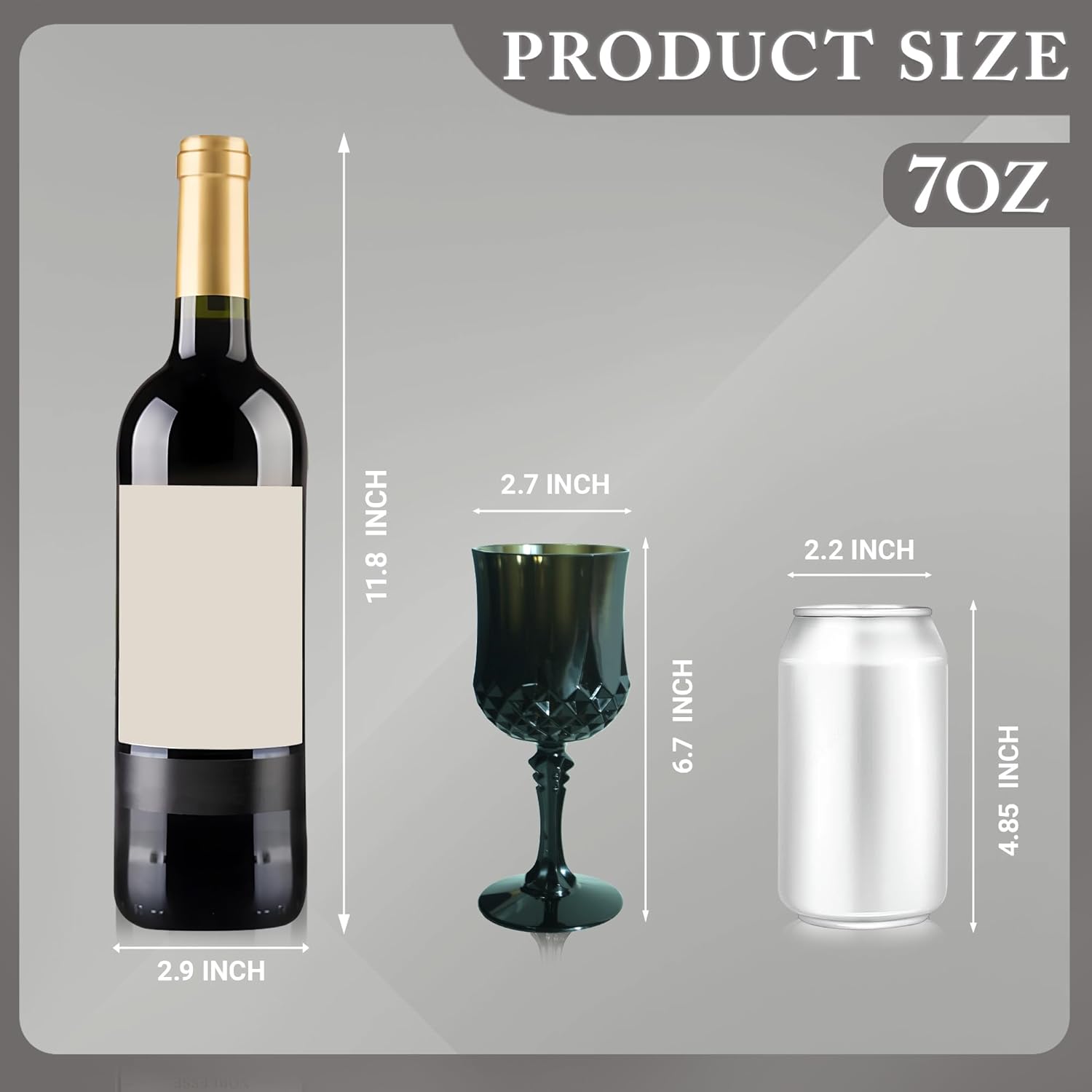 Plastic Wine Glasses，Plastic Goblets Vintage Style Cordial Drinking Glasses for Wedding Reception, Halloween Grand Event Party Supplies (48, Black)