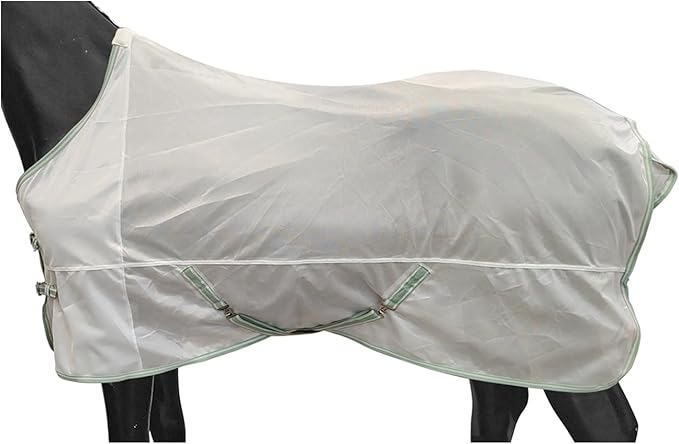 BARN & STABLE Breathable and Tear-Resistant Horse Fly Sheet with UV Protection Equine Summer Sheet Horse Fly Blanket with Removable Web Leg Straps-PawvioPets