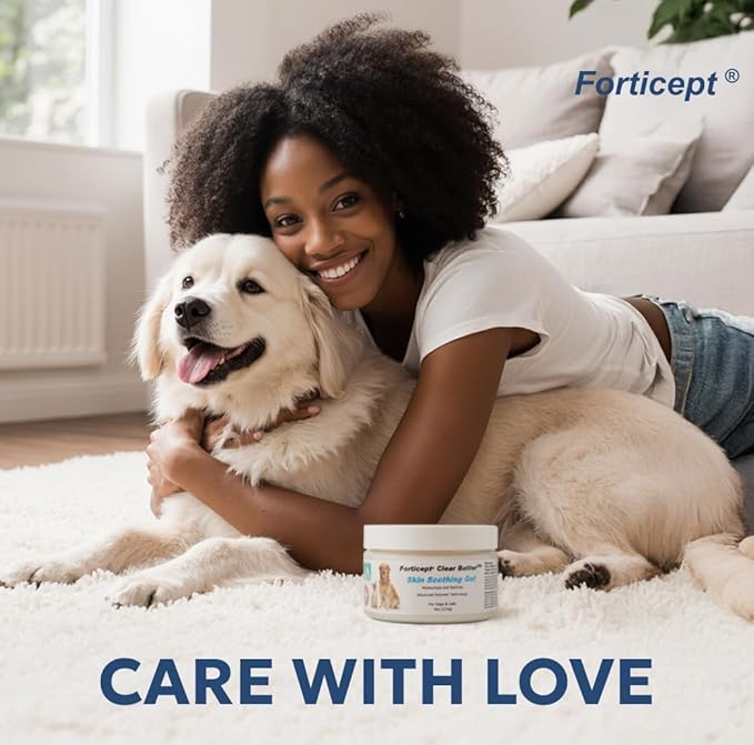 Forticept Clear Butter Dog Hot Spot Treatment Hydro Gel, Heals Dog Wound, Helps with Skin Yeast Infections, Ringworm, Insects Bites, Cuts, Rashes, Skin Allergy, 4 Ounces-PawvioPets
