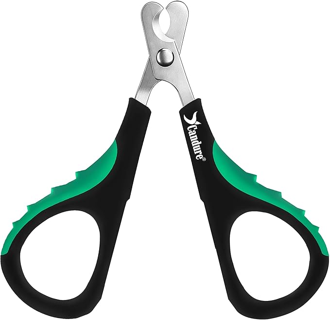 Candure Cat Nail Clippers for Cats, Rabbits, Hamsters, Birds - Stainless Steel Trimmer with Precise Angled Edges for Easy & Safe At-Home Grooming-PawvioPets
