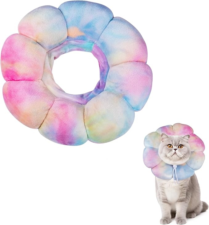 Cat Collar Soft, Adjustable Soft Protective Neck Cats Recovery Cone After Surgery-PawvioPets