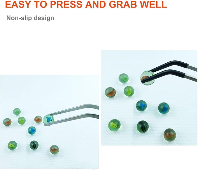 2 Pack Extra Long Tweezers, Fecsam Feeding Tongs, 18.9 inch & 10.5 inch Curved Aquarium Stainless Steel Large Aquascape Tools for Fish Tank, Terrarium，Aquascaping, Reptile, Bearded Dragon-PawvioPets