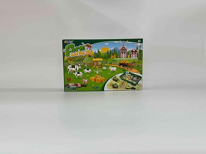 FRUSE Play Sand Farm Toys,Sensory Bins for Toddlers with 2.2lbs Sensory Play Sand,Farm Figures & Tractor Playset,Sandbox Toys for Kids 3 4 5 6 7-PawvioPets