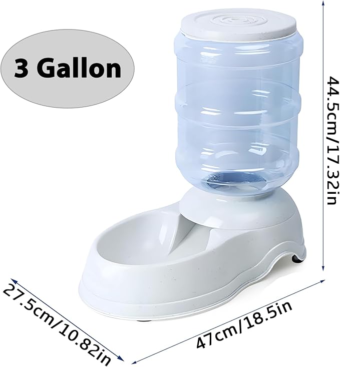 Automatic Dog Feeders - 3 Gallon Capacity Gravity Food Dispenser for Large Dogs and Cats-PawvioPets