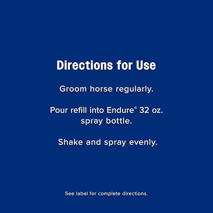 Farnam Endure Sweat-Resistant Fly Spray for Horses, Lasts Up to 14 Days, Protects Against Flies, Gnats, Mosquitoes, Ticks & Lice, 128 oz.-PawvioPets