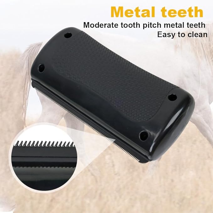 2Pc Deshedding Brush Rhykin Brush for Pets, Pet Hair Removal Tool,Suitable for Cats, Dogs, Rabbits, and Horses-PawvioPets