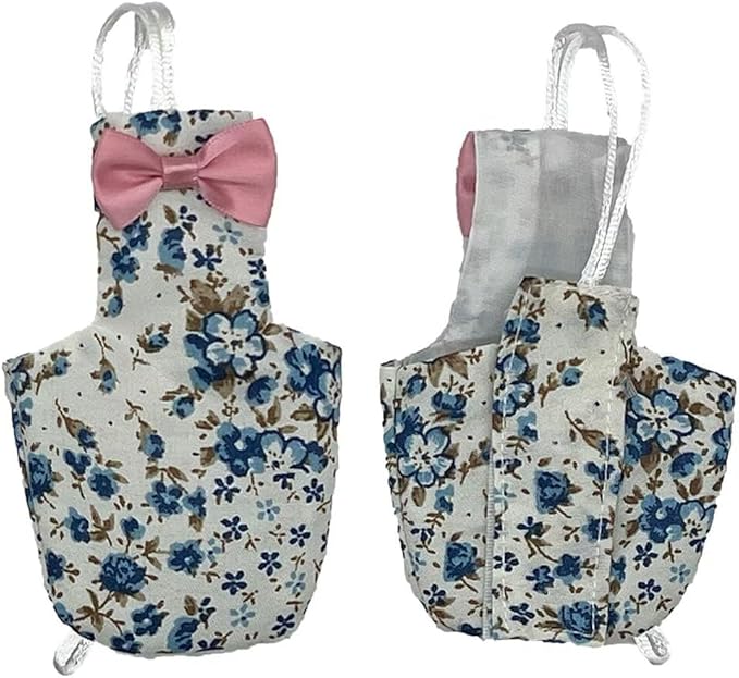 2 PCS Bird Diapers Pink&Blue Pattern Washable Reusable Parrots Nappy for Budgie Parakeet Cockatiel-PawvioPets