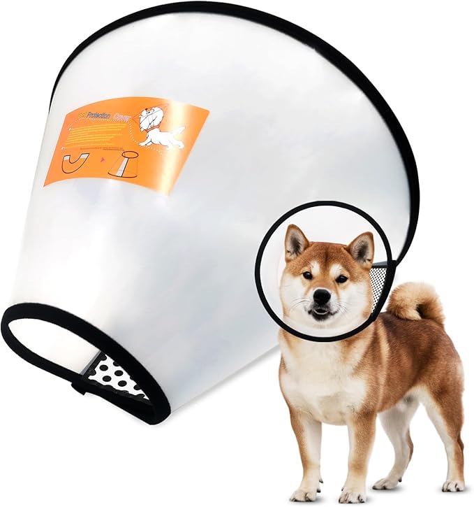 Adjustable Dog Cone Collar After Surgery Soft Cone of Shame Alternatives for Dog Cat Puppy Plastic Elizabethan Collar for Dogs from Licking Biting Scratching Wounds(XL,Neck:13-14.2in)-PawvioPets