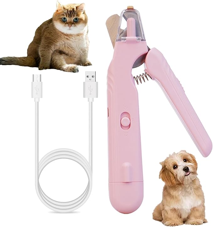 2 In 1 Pet Nail Clipper and Grinder, Professional Electric Rechargeable Pet Nail Fast Trimmer, Painless, Claw Care Grooming, Smoothing, Silent - Shockproof, For Small, Large Dogs & Cats, upgraded-PawvioPets