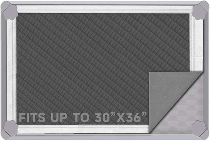 ELEGX Pee Pads Tray 30 X 36 Inches, Silicone Dog Bedpan Tray, High Edge Puppy Pad Holder Tray for Easy to Clean and Spill Free Dog Bedpan Training Pad Tray with Fixing Buckle-PawvioPets